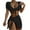 Black, variant on Elainilye Fashion Swimsuits for Women 2024 Four-piece Suit Bandage Solid Sexy Bikini Push-Up Padded Swimwear Beachwear Set,Brown