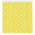 thumbnail image 2 of Ambesonne Geometric Shower Curtain, Bicolored Minimalist Art, 69"Wx70"L, White and Yellow, 2 of 4