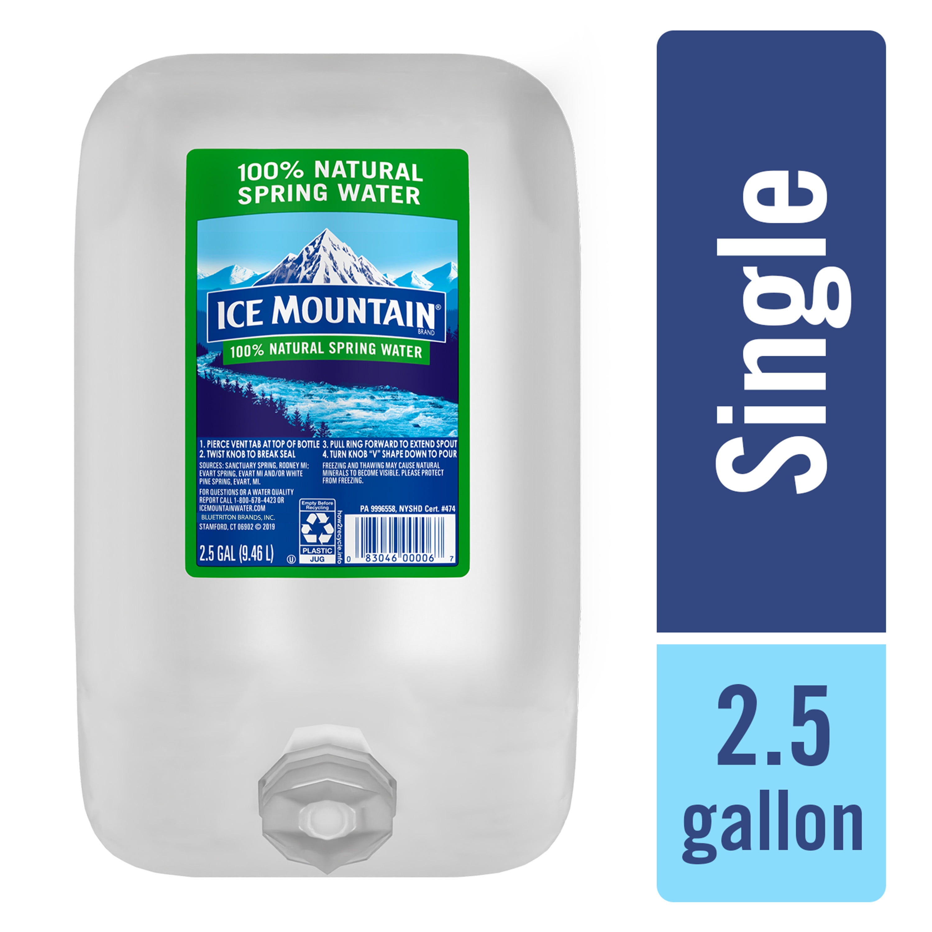 Ice Mountain Natural Spring Water 2.5 Gallon
