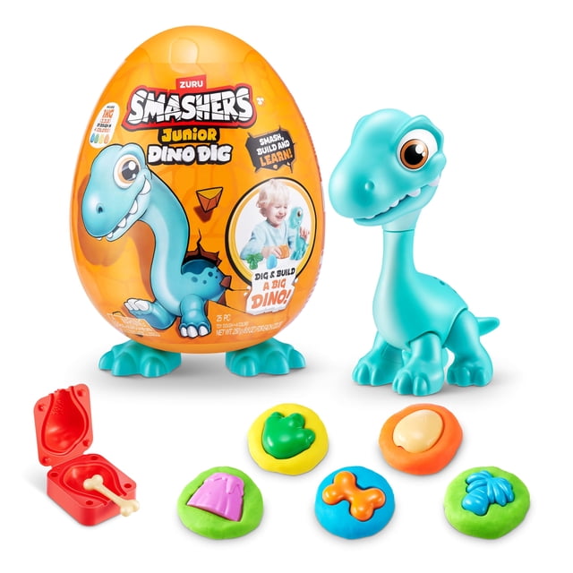 Toy ZURU SMASHERS Smashers Junior Dino Dig Huevo Brontosaurio de gran tamaño