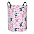 thumbnail image 2 of Balery Cartoon Poodle Dog Round Laundry Basket with Handles Waterproof Freestanding Laundry Hamper for Clothes Toys in the Dorm and Family-Small, 2 of 8