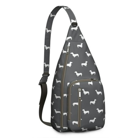 Paw Print Outdoor Sling - Dog Inspired Shoulder Bag  Durable Water-Resistant for Hiking & Cycling