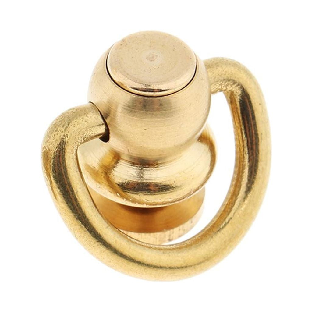 HEEPDD Rivet Anneau 8mm, 20pcs 8mm Rivet Cuir Artisanat Vis à Métaux Rivet Avec Anneau De Traction Boucle Laiton Anneau Mamelon Ongles Assemblée Boulon Pour Bourse Portefeuille Sac à Main(Argent