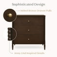 thumbnail image 6 of Delta Children Lily 3 Drawer Dresser with Interlocking Drawers, Walnut Espresso, 6 of 13
