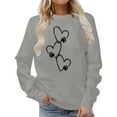 thumbnail image 1 of Chandail en Molleton d'Hiver pour Femmes Mode Festive Imprimé de Noël Col Rond Veste Bohème Vêtements d'Automne Surdimensionnés Vêtements d'Athlète pour Femmes Robes avec Cardigan Assorti Chandails en Molleton pour Femmes, 1 of 4