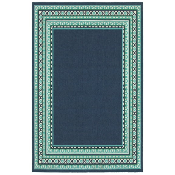 Avalon Home Mackay Bordered Traditional Indoor/Outdoor Area Rug