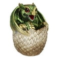 thumbnail image 2 of Green Wyrmling Baby Dragon On Golden Egg Backflow Incense Cone Burner Figurine, 2 of 7