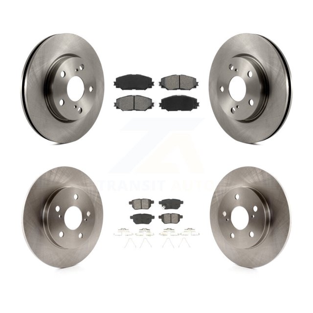 Transit Auto Front Rear Disc Brake Rotors and Semi-Metallic Pads Kit for Car 2008-2015 Scion xB K8S-101325