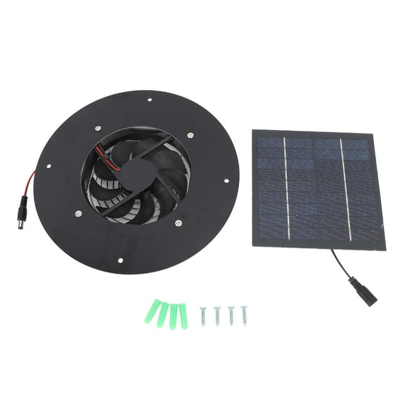 Solar Ventilation Fan, Solar Powered Exhaust Fan 10W Solar Panel Portable Monocrystalline Silicon High Efficiency For Greenhouse