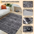 thumbnail image 2 of Area Rug 5x7 Modern Geometric Floor Cover with Non-Slip Backing, Temporary Marble Style Throw Rug, Machine Washable Soft Low Pile Accent Carpet for Living Room, Bedroom, Office, Black Gray, 2 of 8