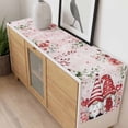thumbnail image 4 of Pink Valentine's Day Table Runner - 48 Inch Long, Kitchen Dining Table Runner Dresser Scarves, Spring Floral Romance Roses Gnomes Farmhouse Decor for Coffee Tables Wedding Party Banquet, 4 of 8