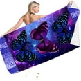 thumbnail image 6 of SOOMLON Pool Towels Butterfly Beach Towel Microfiber Oversized Bath Towels for Picnic Yoga Gym Sports , 28”x60”, 6 of 7