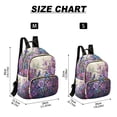 thumbnail image 3 of Bird Flowers Floral Purple Travel Laptop Backpack Casual Daypack Lightweight Bookbag Compartment for Business, 3 of 7
