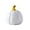 White, variant on Ceramic Pumpkin Tabletop Figurine Autumn Thanksgiving Centerpiece with electroplated Golden Stems White