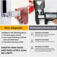 thumbnail image 6 of 1* Door Lock Security for Travel Heavy Duty Stoppers Silver, 6 of 8