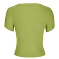 thumbnail image 5 of Blusa superior sexy de manga corta sólida con cuello redondo de verano para mujer con estilo OAVQHLG3B Store lin121212, 5 of 5