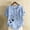 Light Blue, variant on Women's Boho Floral Print Shirts for Women Summer Short Sleeve Tunic Shirts Button Crewneck Blouses 2026 Clothing(Coffee,XL)