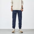 thumbnail image 2 of Cathalem Men Cargo Pants With Pockets Loose Drop Crotch Trousers,Blue 30, 2 of 4