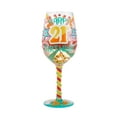thumbnail image 5 of Lolita Happy 21st Birthday Wine Glass 9.1in H, 5 of 5