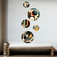 thumbnail image 3 of Designart "Retro Elementary Geometrics I" Modern Geometric Metal Wall Art Set of 5 Piece, 3 of 5