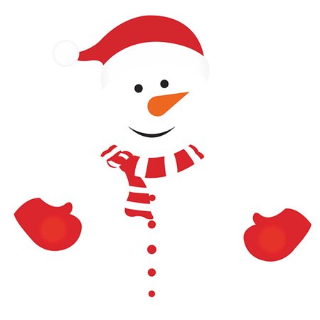 

Snowman Expression Fridge Magnet Cute Christmas Wall Sticker Not Easy to Slip Powerful Magnet Durable Christmas Magnet Long Use Time