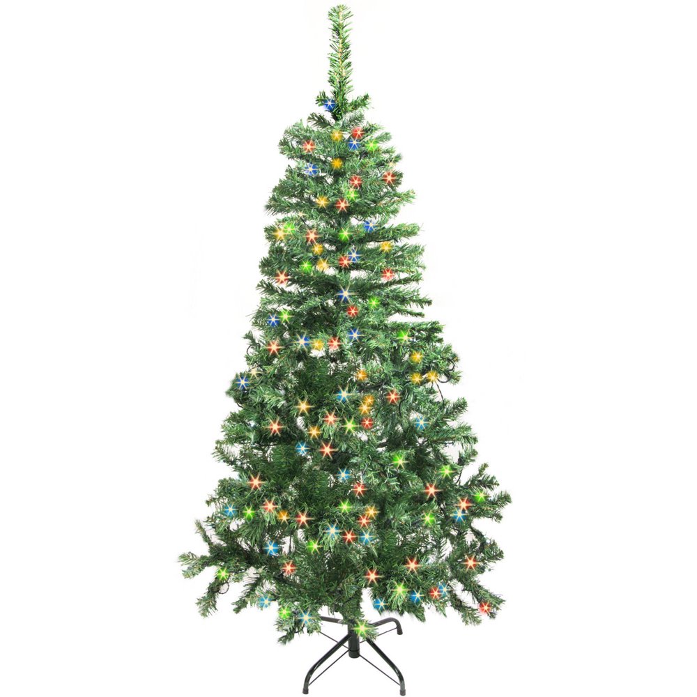 ALEKO CT78H250MC Luscious Artificial Christmas Tree 6.5 Foot with