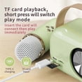 thumbnail image 5 of Karaoke Portable Wireless Bluetooth Speaker with Microphone Green, 5 of 5