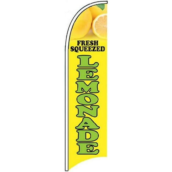 SQUEEZED LEMONADE Wind Swooper Flag Banner Sign 2.5x11.5 ft Tall (Flag Only) yb