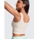 thumbnail image 4 of Top Corto CRZ YOGA con Relleno, Tejido Acanalado, Cuello Redondo, Blanco, Talla M, 4 of 5