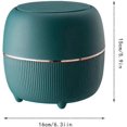 thumbnail image 2 of Mini Desktop Trash Can - Creative Plastic Desktop Trash Can with Button Lid Desk Trash Can - Small Home Office Trash Can (Green), 2 of 4