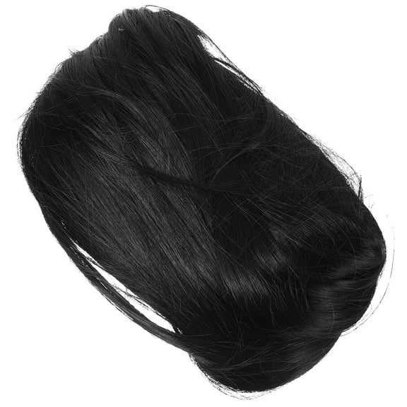 CRILSTYLEO Women Hairpiece Black High Temperature Silk 1Set 27.5X7.9X6.3In