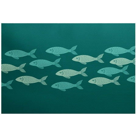 - Simply Daisy 2' x 3' Fish Line Animal Print Indoor Rug