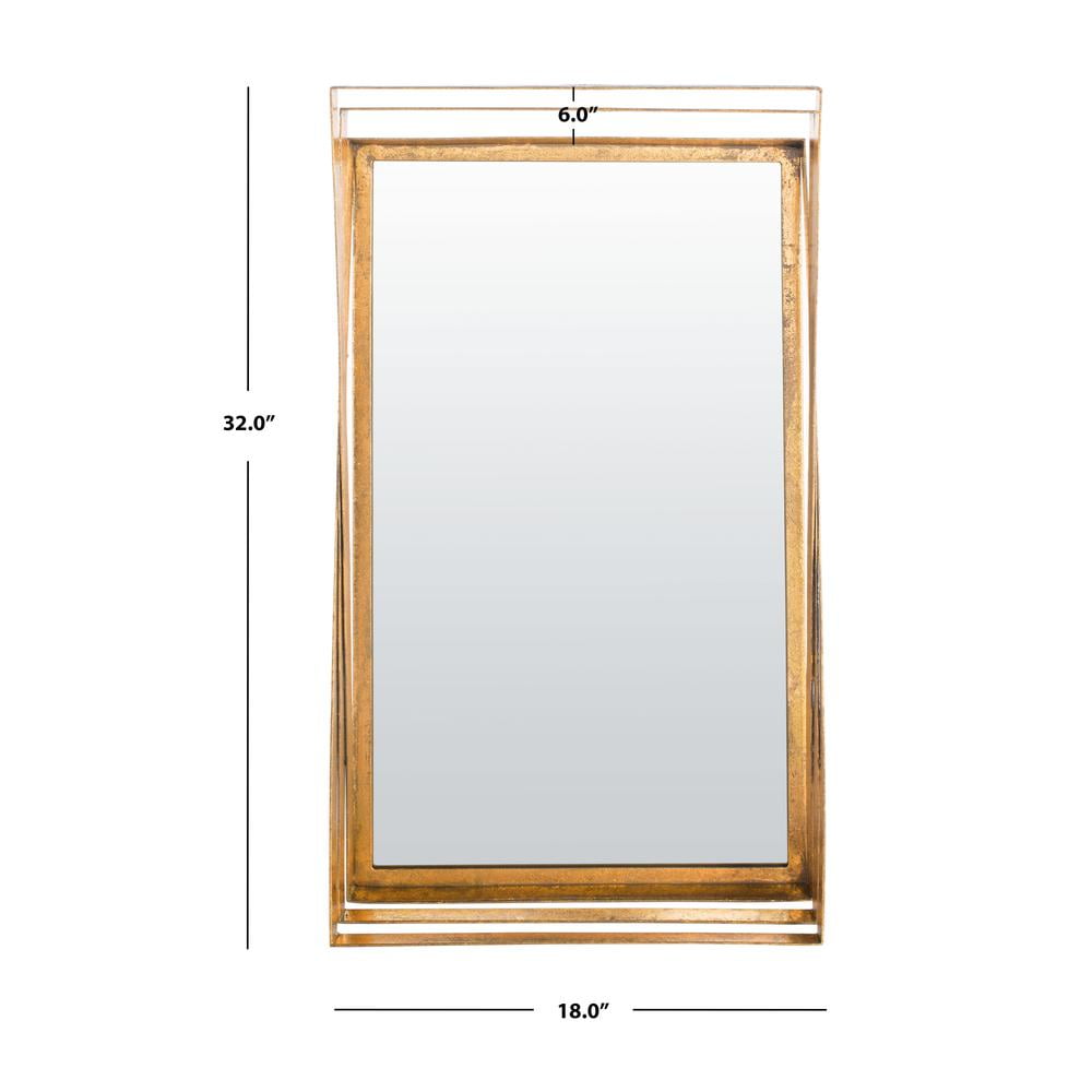 Safavieh Resa Classic Solid Rectangular Mirror, Gold Foil
