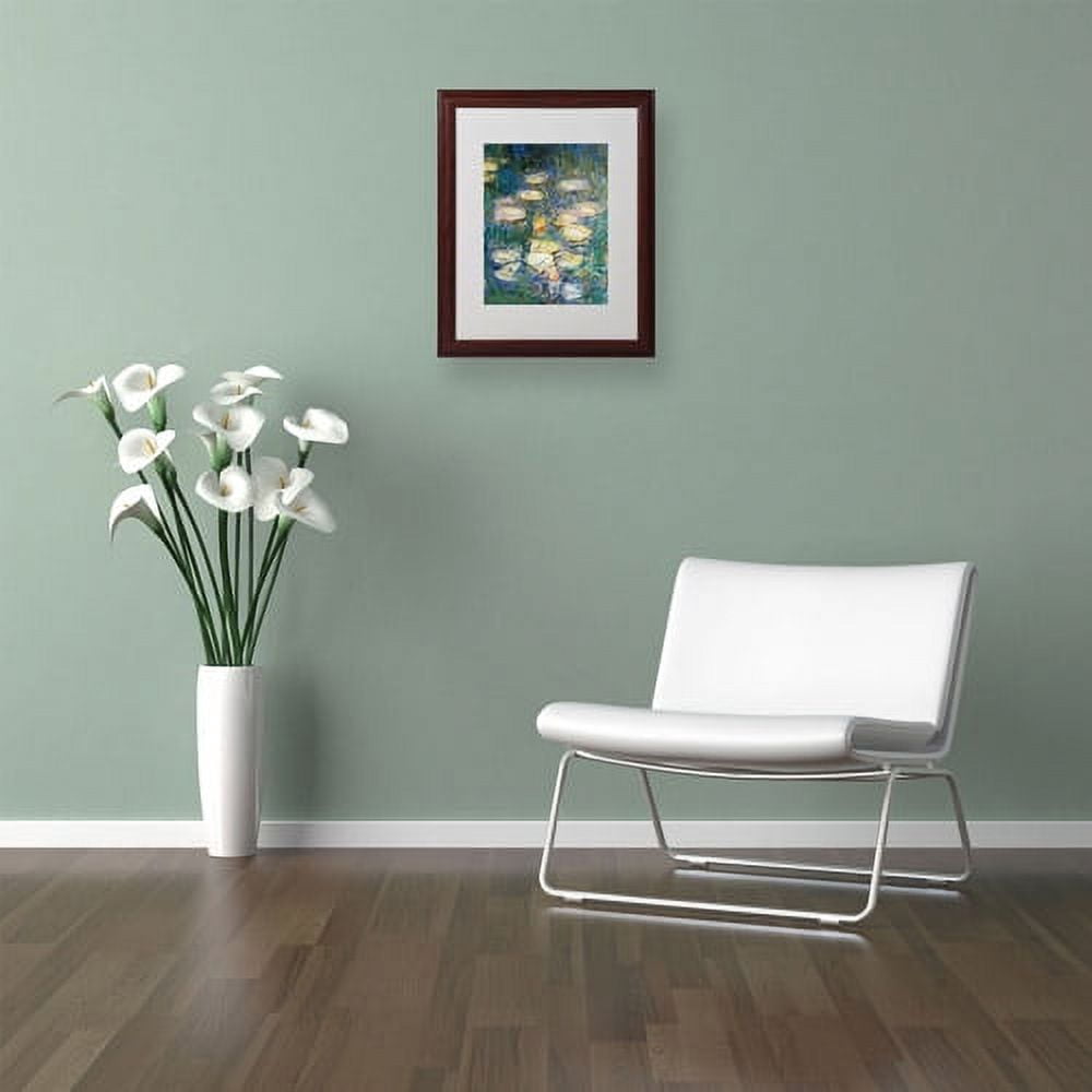Trademark Fine Art "Water Lilies V 1840-1926" Canvas Art by Claude Monet, Wood Frame
