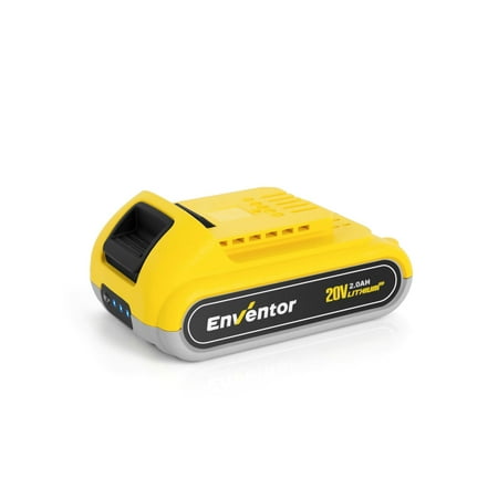 

Enventor 20V 2.0Ah Lithium Ion Replacement Battery with LED Power Indicator