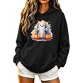 thumbnail image 2 of Molidfa Women's Cartoon Ghost Hoodie Candy Pumpkin Halloween Graphic Sweatshirt, 2 of 5