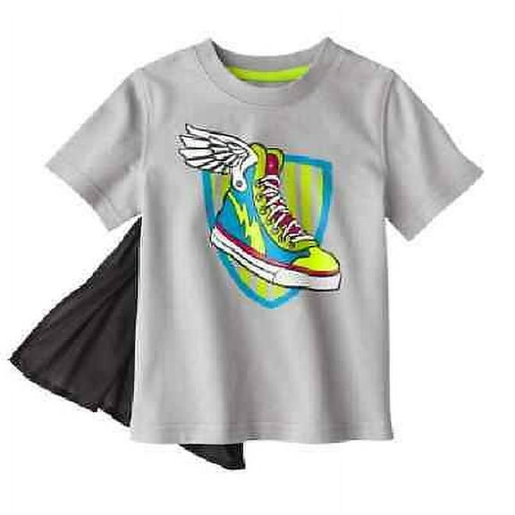 CIRCO TOP TEE SHIRT BOYS TODDLER W/ REMOVABLE CAPE SHOE SZ 2T GREY