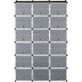 thumbnail image 4 of 12 Tier Portable Shoe Rack Organizer 72 Pair Covered Shoe Storage Shelves Rack 36 Grids Tower Shelf Storage Cabinet Stand Expandable for Heels,Boots,Slippers,Perfect For Entryway,Hallway,Closet,BLACK, 4 of 13