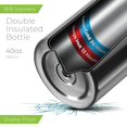thumbnail image 3 of Botella de agua SIPX de 1,2 L de acero inoxidable con triple aislamiento, 3 of 8
