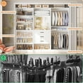 thumbnail image 6 of Homieasy Modular Closet System, 75" Freestanding Closet Organizer System with 3 Drawers, Shoe Rack Tower, Mirror, and 2 Hanging Rods, Wooden Closet Tower for Walk-in Closet, Bedroom, White, 6 of 8
