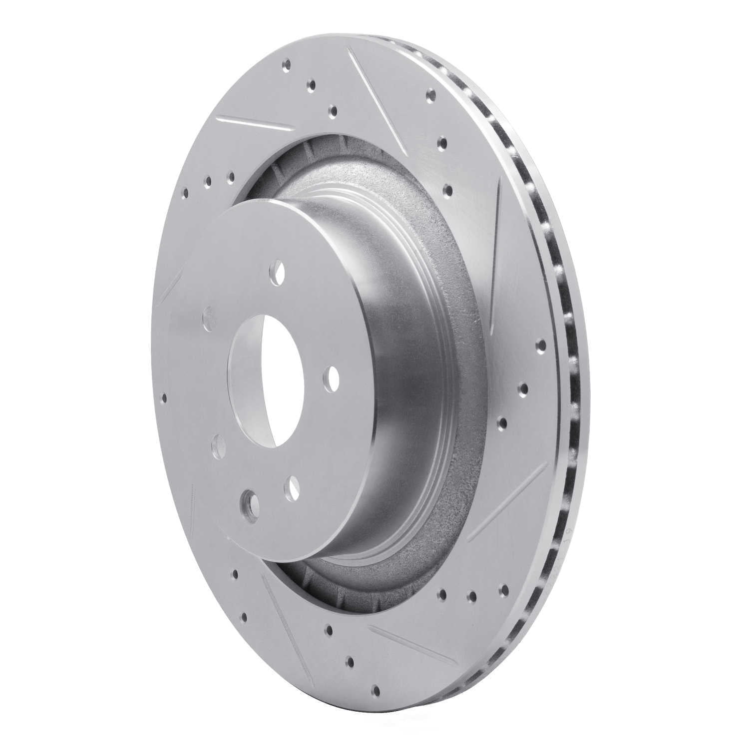 Dynamic Friction Company 631-68013R DFC Brake Rotor - Drilled And Slotted - Silver
