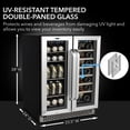 thumbnail image 2 of Whynter BWB-2060FDS/BWB-2060FDSa 24″ Built-In French Door Dual Zone 20 Bottle Wine Refrigerator 69 Can Beverage Center, 2 of 16