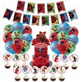 thumbnail image 4 of MIRACULLOU LADYBUG Anime Birthday Theme Party Decoration Banner Cake Balloon Set Children‘s Birthday Party Decoration, 4 of 5