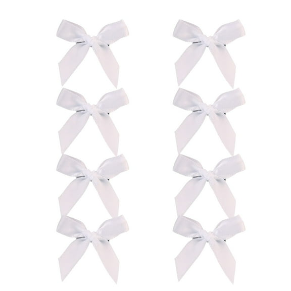 8 Pcs Bow Hair Clip Bow Hair Clips Cute Gingham Hair Bows for Hair Coquette Lace Bowknot Ponytail Hair Accessories for Girls Women Hair Decoration(White)