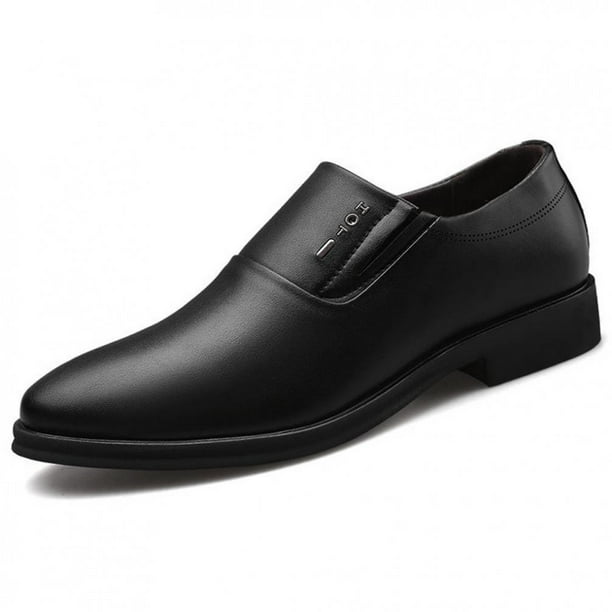 Mens Fashion Casual Pointed Toe Oxford Leather Wedding Shoes