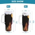 thumbnail image 6 of Yayeee 40oz Stainless Steel Tumbler with Straw and Handle Double-Wall Insulated Travel Water Bottle, Abstract Mountain, 6 of 8