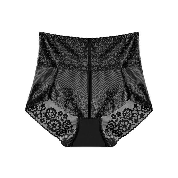 ibuvkizy Panties for Women Large Size High Waist Sexy Lace Ultra-Thin Breathable Mesh Butt Lifting and Control Panties,Women Panties,Womens Underwear