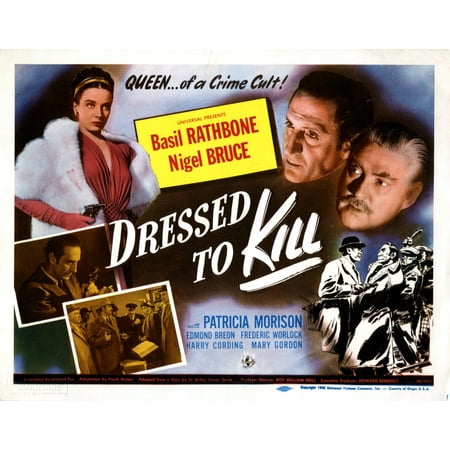 Dressed To Kill From Left Patricia Morison Basil Rathbone Nigel Bruce 1946 Movie Poster (Best Way To Kill Mice In Walls)