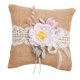 thumbnail image 2 of Almohada de boda con cintas, anillos, almohadas para portador, yute de flor de encaje de arpillera para suministros festivos, aniversario de violeta claro perfecl cojín de anillos, 2 of 8