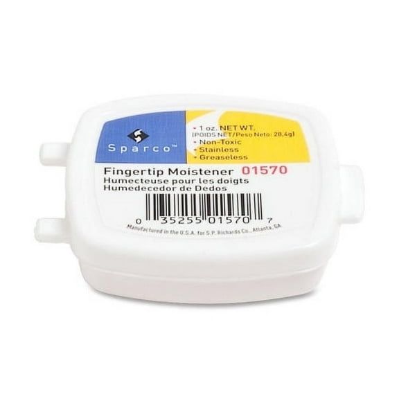 Sparco, SPR01570, 1 Oz. Greaseless Fingertip Moistener, 1 Each, White